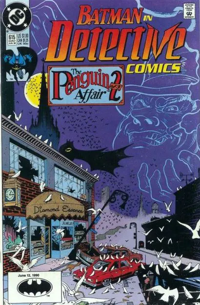 Detective Comics, Vol. 1 #615 Direct Edition comic book cover, 1990