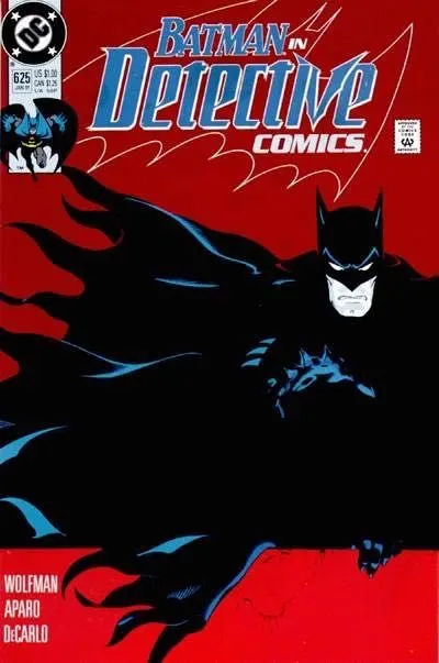 Detective Comics, Vol. 1 #625 Direct Edition comic book cover, 1991