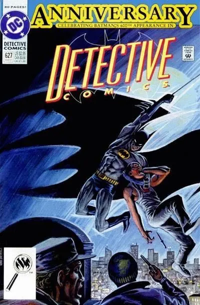 Detective Comics, Vol. 1 #627 Direct Edition comic book cover, 1991