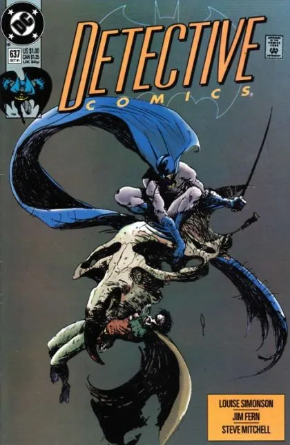 Detective Comics, Vol. 1 #637 Direct Edition comic book cover, 1991