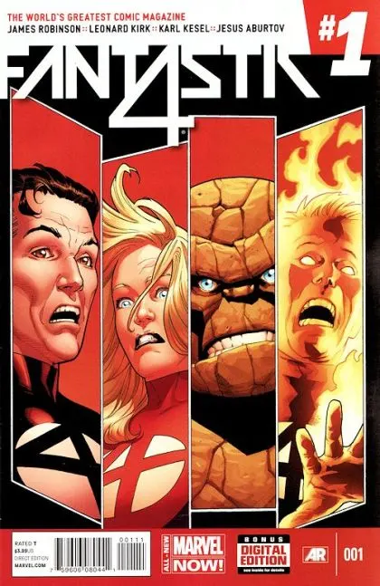 Fantastic Four, Vol. 5 #1 Regular Leonard Kirk Cover comic book cover, 2014