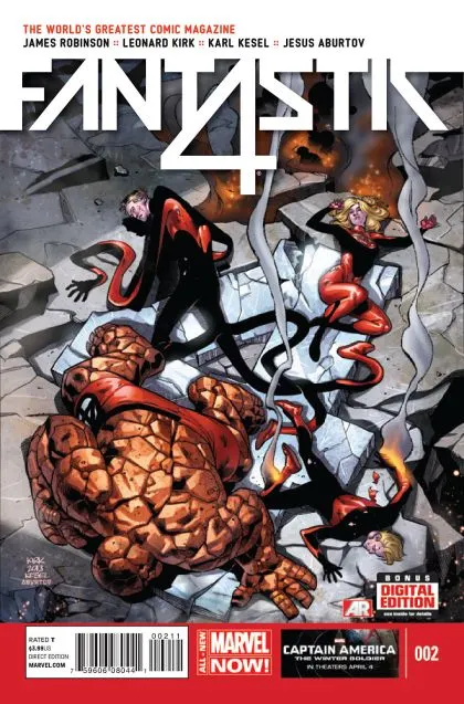 Fantastic Four, Vol. 5 #2 Leonard Kirk regular comic book cover, 2014