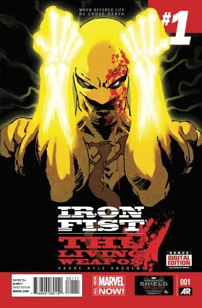 Iron Fist: The Living Weapon #1 Kaare Andrews regular comic book cover, 2014