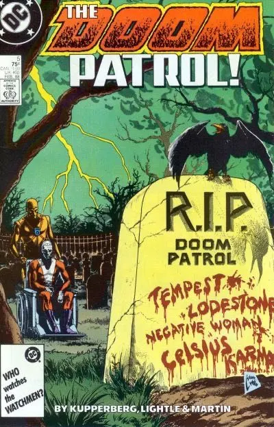 Doom Patrol, Vol. 2 #5 Direct Edition comic book cover, 1988