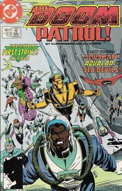 Doom Patrol, Vol. 2 #17 Direct Edition comic book cover, 1988