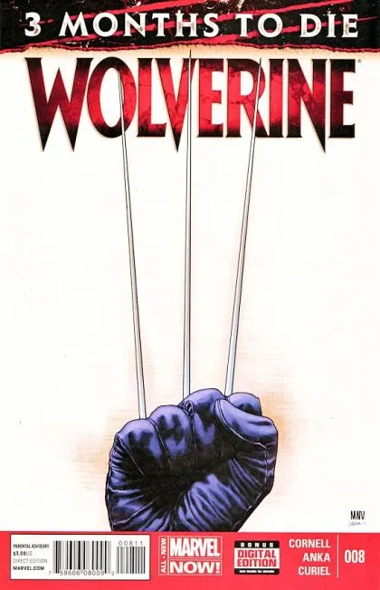 Wolverine, Vol. 6 #8 Regular Steve McNiven Cover comic book cover, 2014
