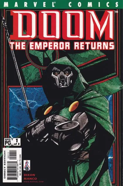 Doom: The Emperor Returns #1 comic book cover, 2002