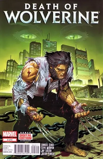 Death of Wolverine #2 Regular Steve McNiven Cover comic book cover, 2014