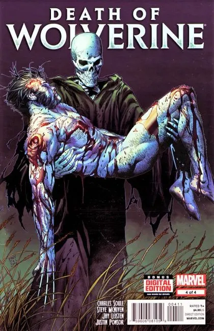 Death of Wolverine #4 Regular Steve McNiven Cover comic book cover, 2014