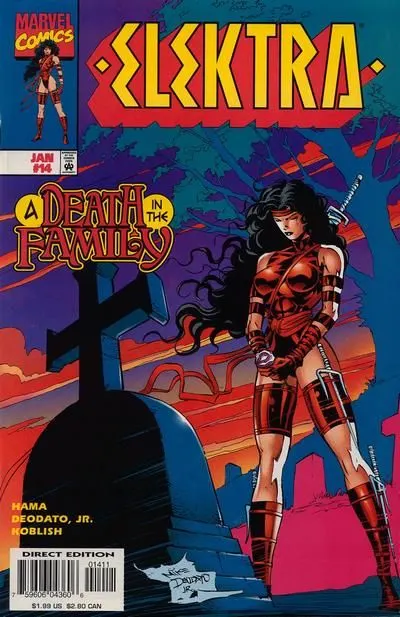 Elektra, Vol. 1 #14 comic book cover, 1998