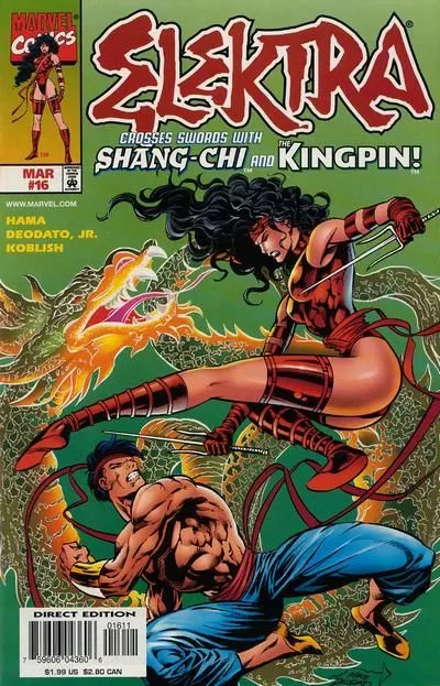 Elektra, Vol. 1 #16 comic book cover, 1998