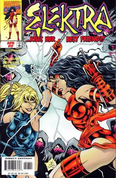 Elektra, Vol. 1 #17 comic book cover, 1998