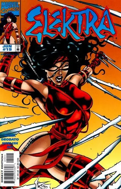 Elektra, Vol. 1 #19 comic book cover, 1998