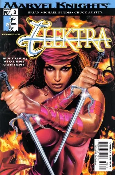 Elektra, Vol. 2 #3 Direct Edition comic book cover, 2001