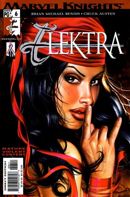 Elektra, Vol. 2 #6 Direct Edition comic book cover, 2002