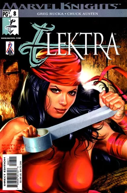 Elektra, Vol. 2 #8 Direct Edition comic book cover, 2002