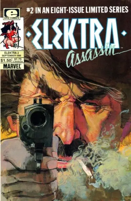 Elektra: Assassin #2 comic book cover, 1986