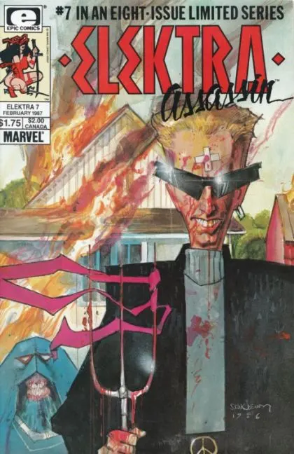 Elektra: Assassin #7 comic book cover, 1987