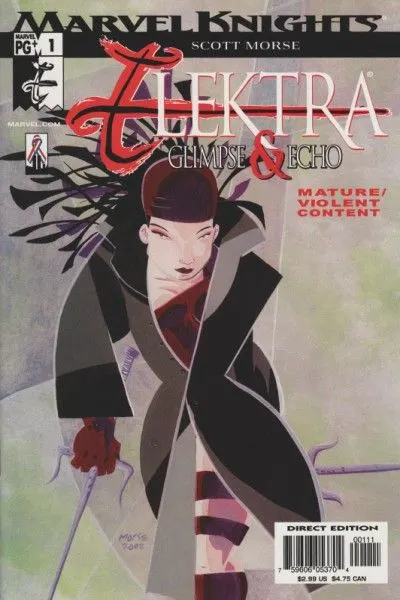 Elektra: Glimpse & Echo #1 comic book cover, 2002