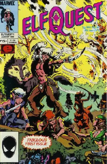 Elfquest (Marvel) #1 Direct Edition comic book cover, 1985