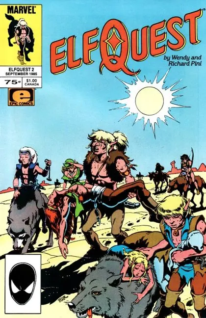 Elfquest (Marvel) #2 Direct Edition comic book cover, 1985