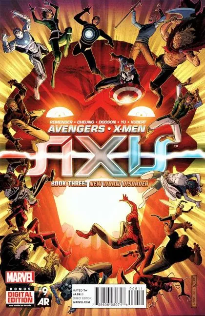 Avengers & X-Men: Axis #9 Jim Cheung Regular Cover comic book cover, 2015
