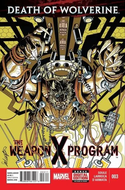 Death of Wolverine: The Weapon X Program #3 comic book cover, 2015