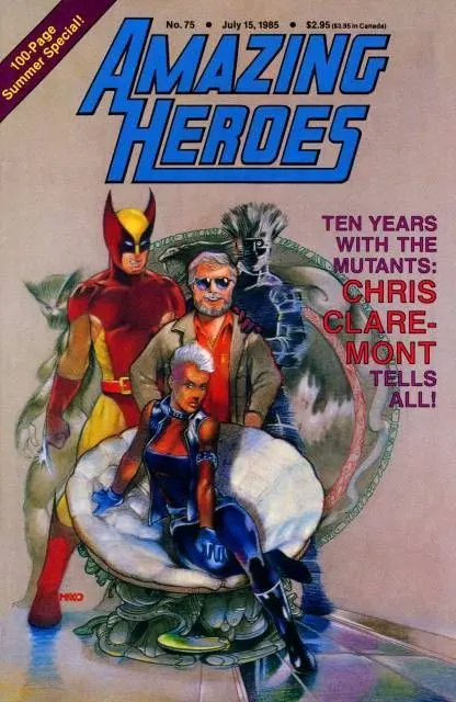 Amazing Heroes #75 comic book cover, 1985