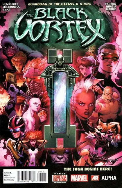 Guardians of the Galaxy & X-Men: The Black Vortex Alpha #1 Regular Ed McGuinness Cover comic book cover, 2015