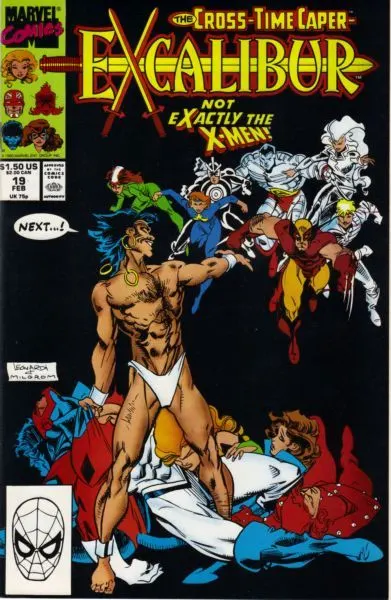 Excalibur, Vol. 1 #19 Direct Edition comic book cover, 1990