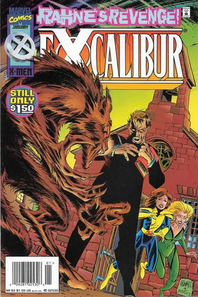 Excalibur, Vol. 1 #93 Newsstand Edition comic book cover, 1996