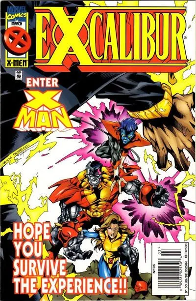 Excalibur, Vol. 1 #95 Newsstand Edition comic book cover, 1996