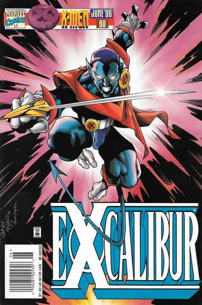 Excalibur, Vol. 1 #98 Newsstand Edition comic book cover, 1996