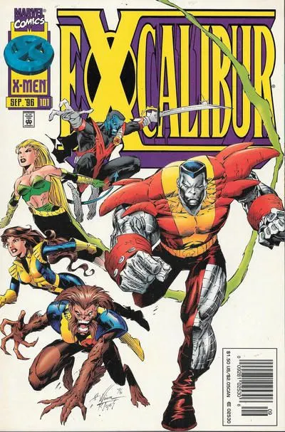 Excalibur, Vol. 1 #101 Newsstand Edition comic book cover, 1996