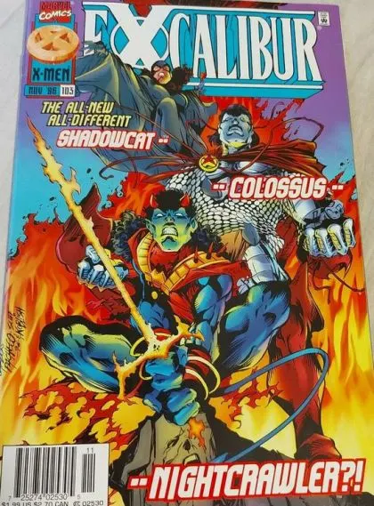 Excalibur, Vol. 1 #103 Newsstand Edition comic book cover, 1996
