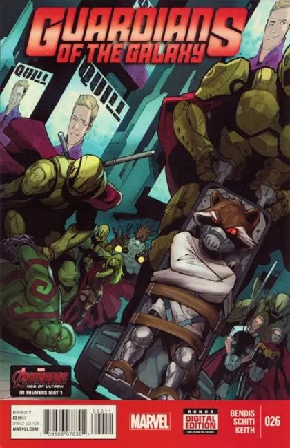 Guardians of the Galaxy, Vol. 3 #26 Regular Valerio Schiti Cover comic book cover, 2015