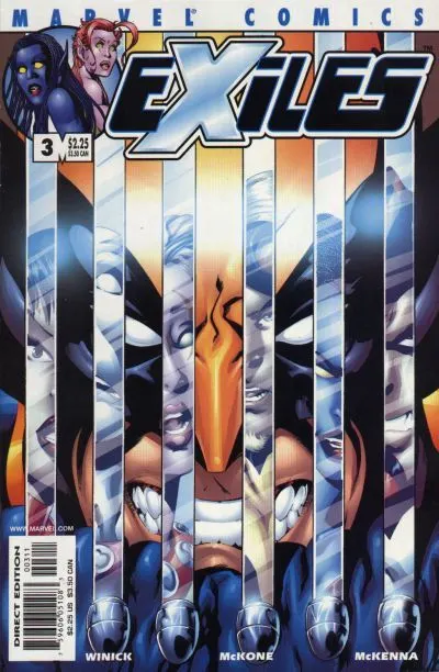 Exiles, Vol. 1 #3 Direct Edition comic book cover, 2001