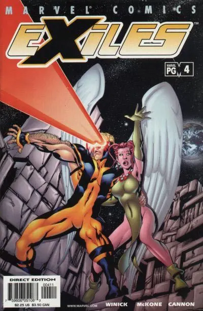 Exiles, Vol. 1 #4 Direct Edition comic book cover, 2001