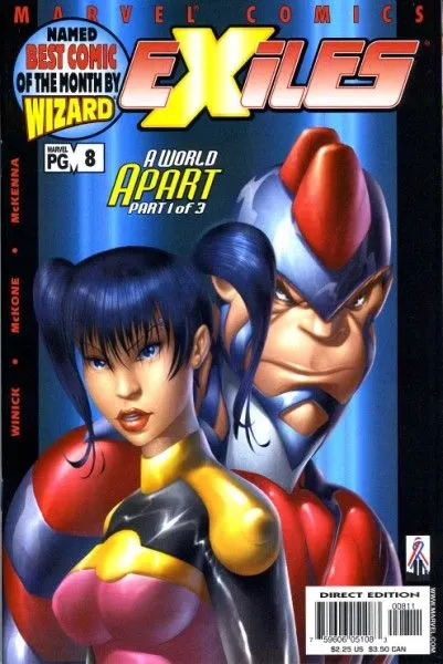 Exiles, Vol. 1 #8 Direct Edition comic book cover, 2002