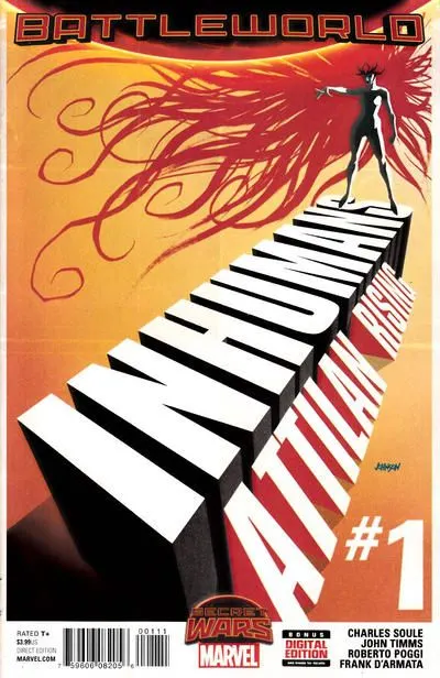 Inhumans: Attilan Rising #1 Regular Dave Johnson Cover comic book cover, 2015