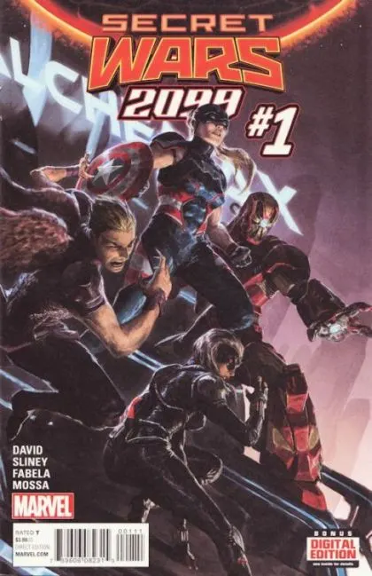 Secret Wars 2099 #1 Dave Rapoza Regular Cover comic book cover, 2015