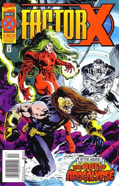 Factor X #2 Newsstand Edition comic book cover, 1995