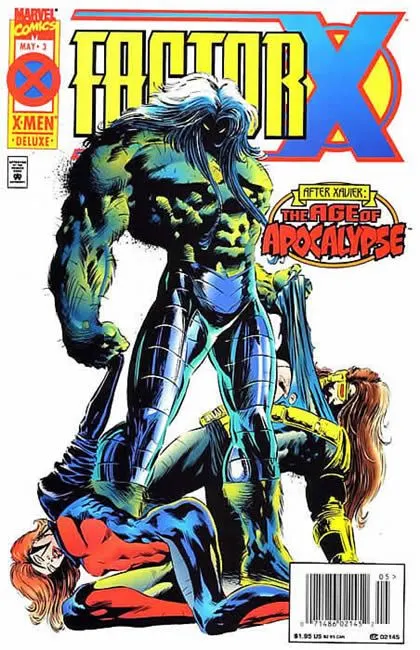 Factor X #3 Newsstand Edition comic book cover, 1995