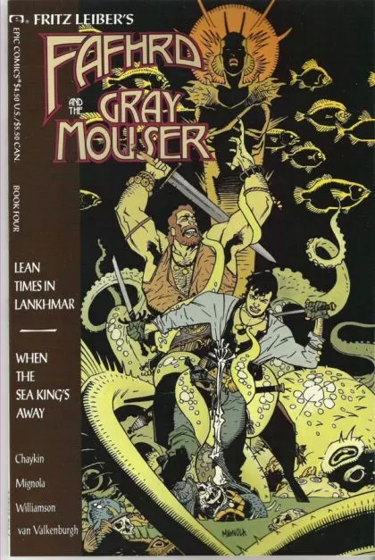 Fafhrd and the Gray Mouser #4 comic book cover, 1991