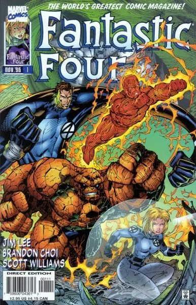 Fantastic Four, Vol. 2 #1 Direct Edition comic book cover, 1996