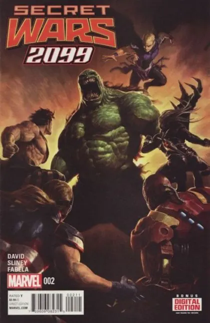 Secret Wars 2099 #2 Dave Rapoza Regular Cover comic book cover, 2015