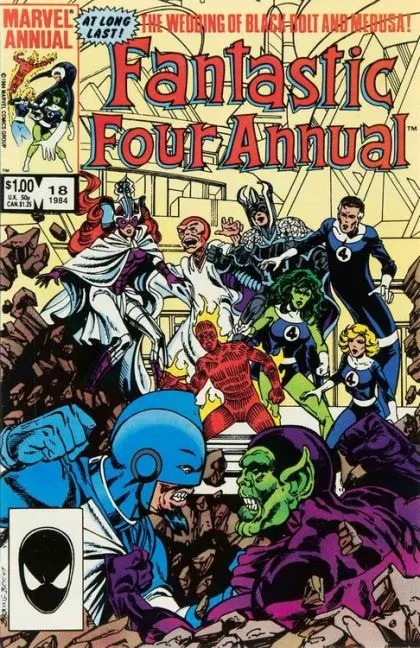 Fantastic Four, Vol. 1 Annual #18 Direct Edition comic book cover, 1984