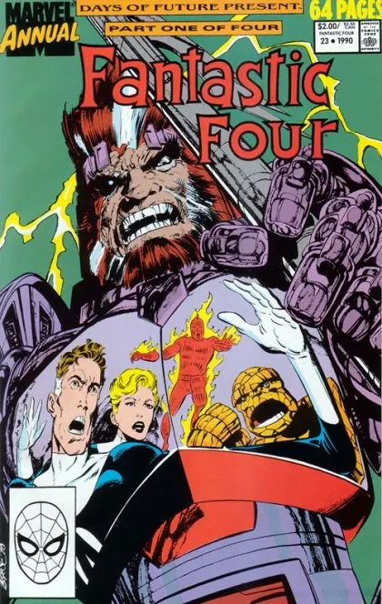 Fantastic Four, Vol. 1 Annual #23 Direct Edition comic book cover, 1990