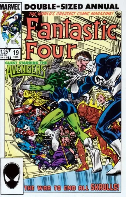Fantastic Four, Vol. 1 Annual #19 Direct Edition comic book cover, 1985