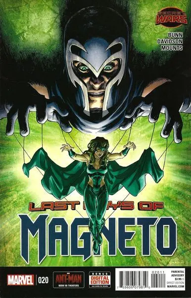 Magneto, Vol. 3 #20 comic book cover, 2015